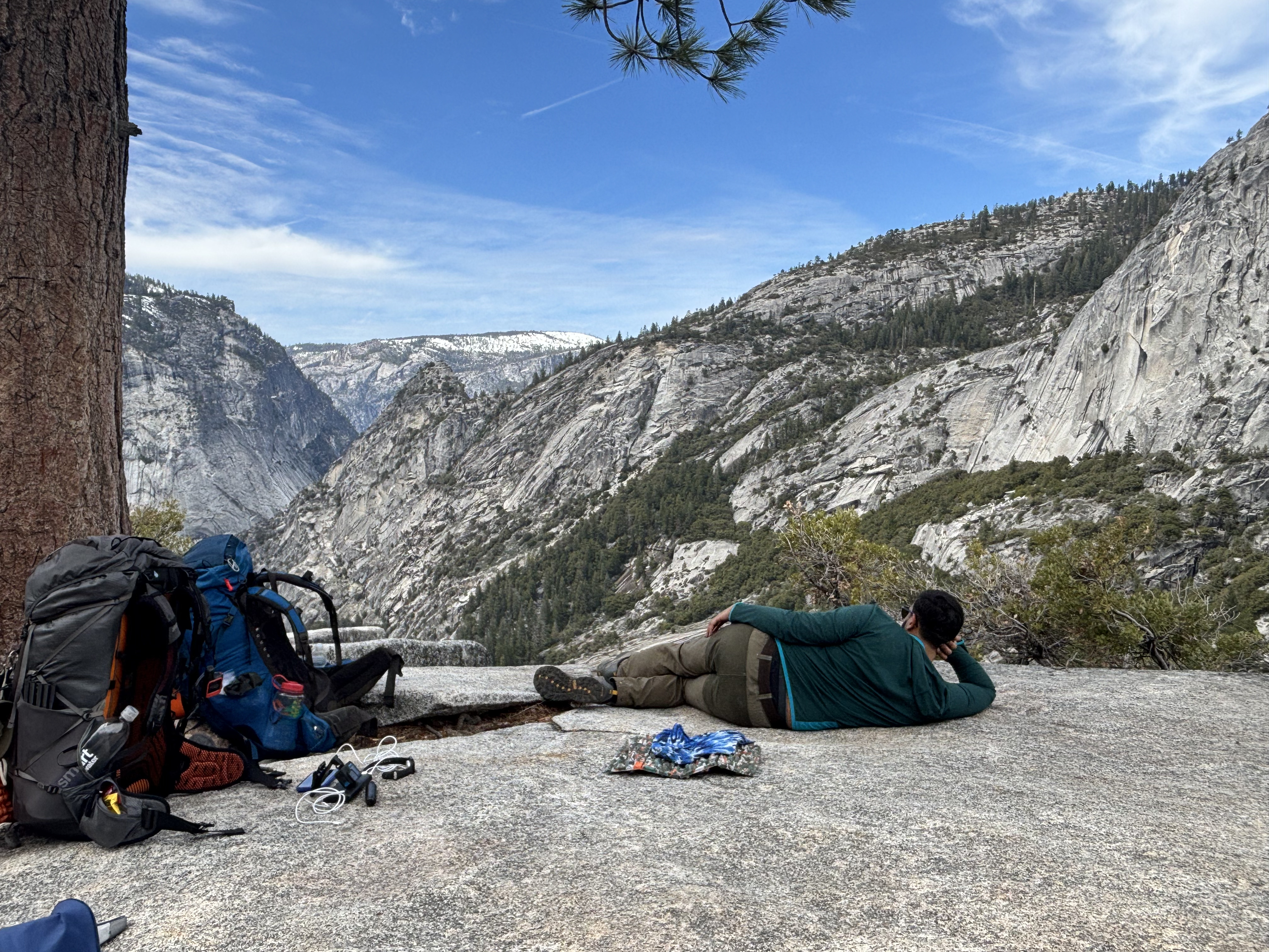 Camping setup at Clouds Rest
