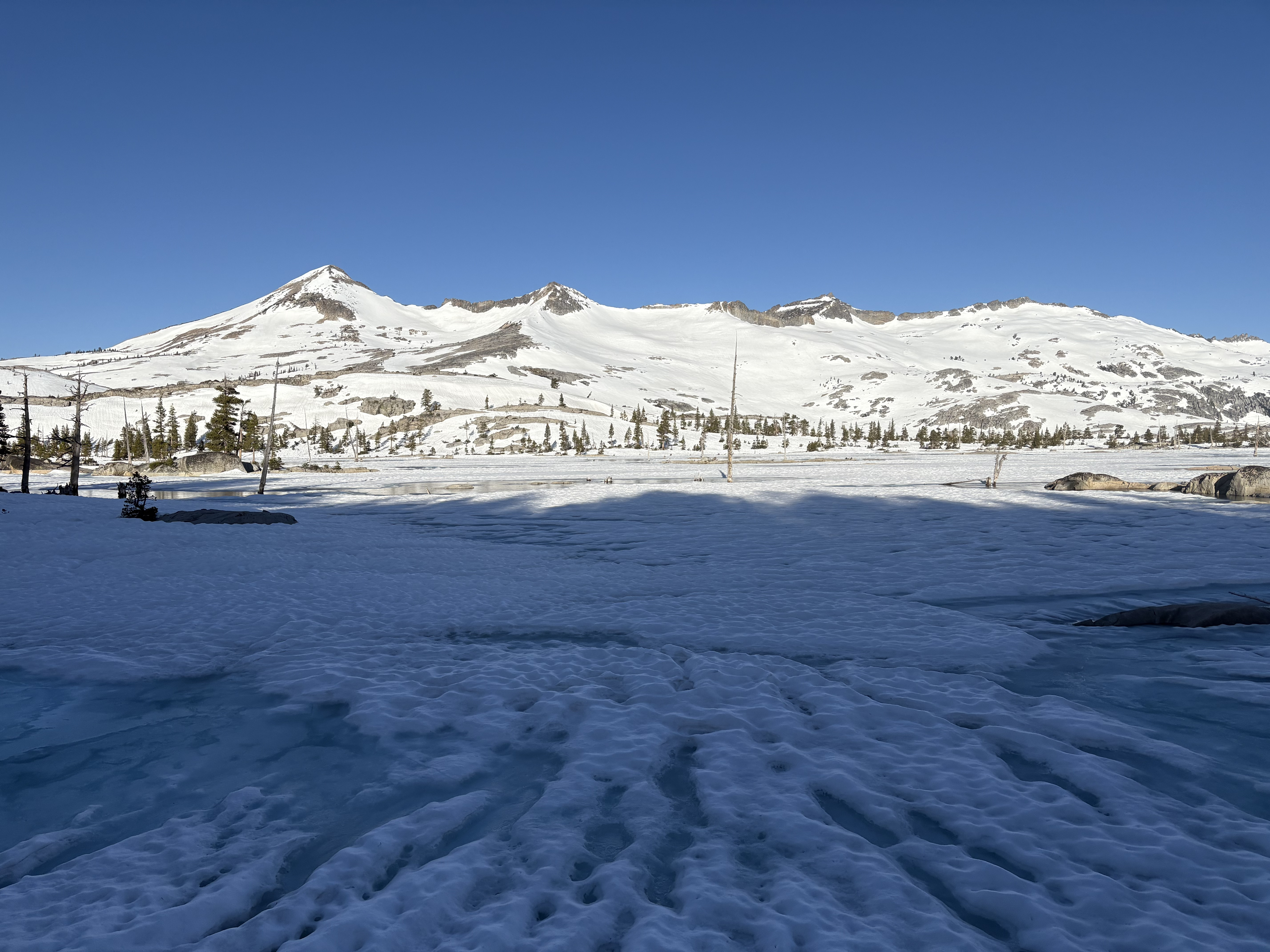 Crystal clear alpine lake
